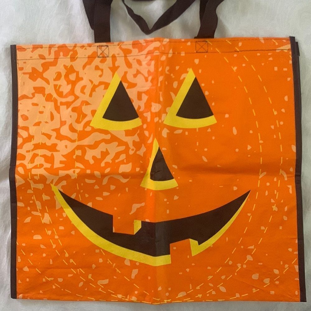 Reusable Plastic Tote Bag Marshalls Halloween Pumpkin